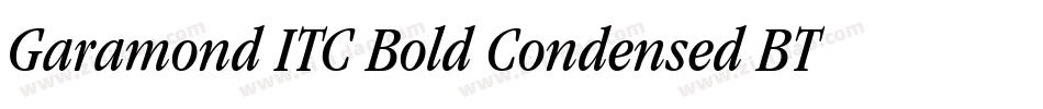 Garamond ITC Bold Condensed BT字体转换